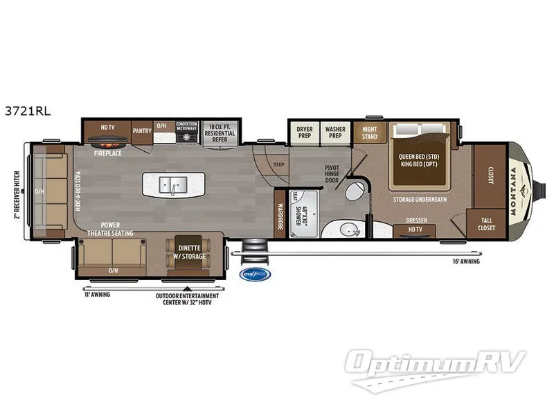 2018 Keystone Montana 3721RL RV Floorplan Photo