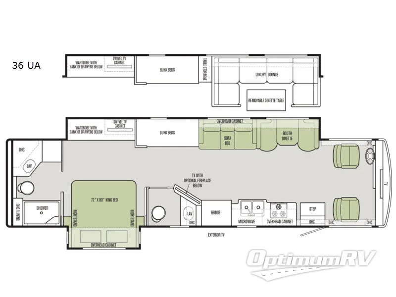 2017 Tiffin Allegro 36 UA RV Floorplan Photo