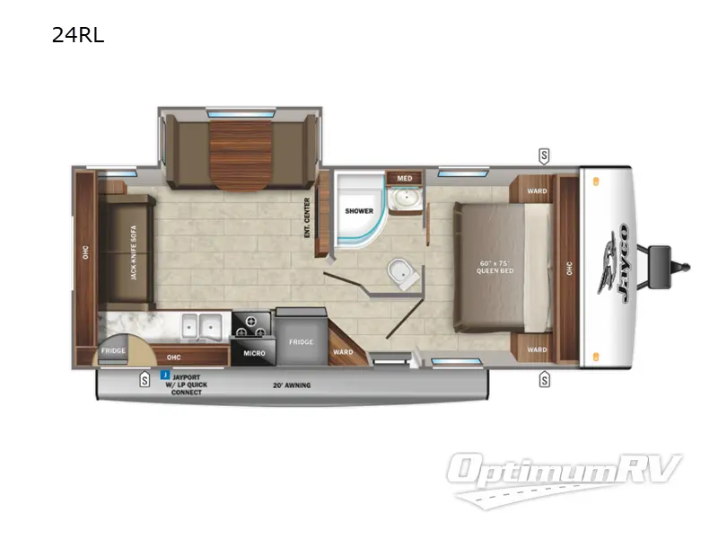 2022 Jayco Jay Feather 24RL RV Floorplan Photo