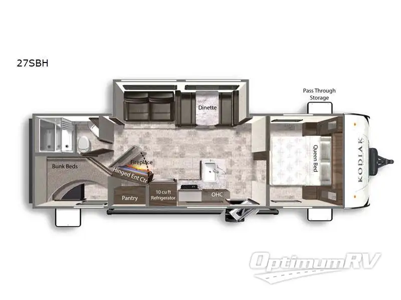 2022 Dutchmen Kodiak SE 27SBH RV Floorplan Photo