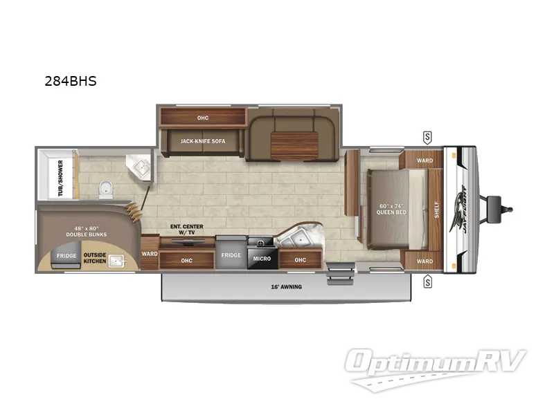 2022 Jayco Jay Flight SLX 8 284BHS RV Floorplan Photo