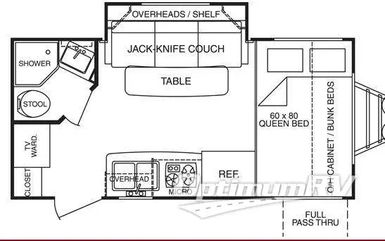 2008 Cruiser Fun Finder X X-189 FBS RV Floorplan Photo