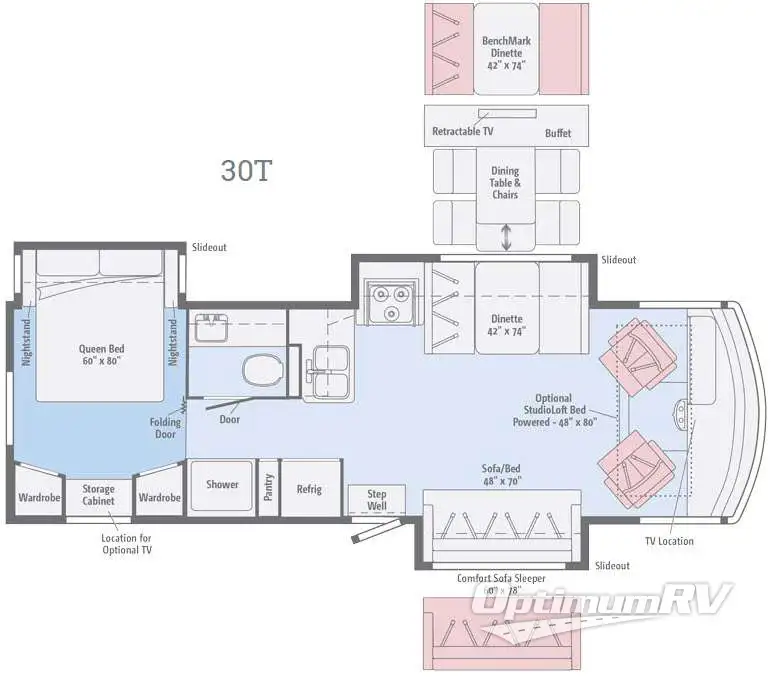 2017 Itasca Sunstar LX 30T RV Floorplan Photo