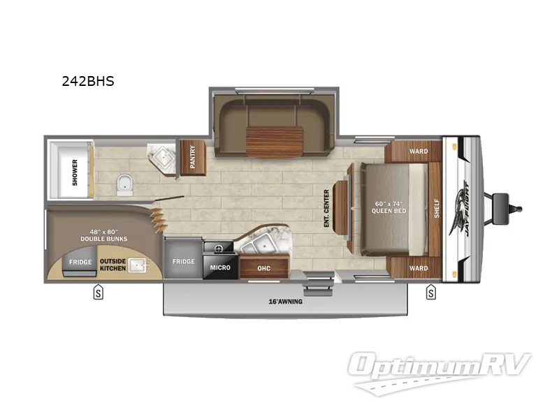 2022 Jayco Jay Flight SLX 8 242BHS RV Floorplan Photo