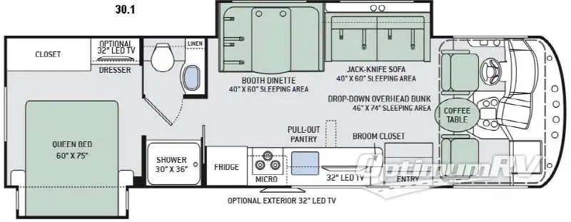 2016 Thor ACE 30.1 RV Floorplan Photo