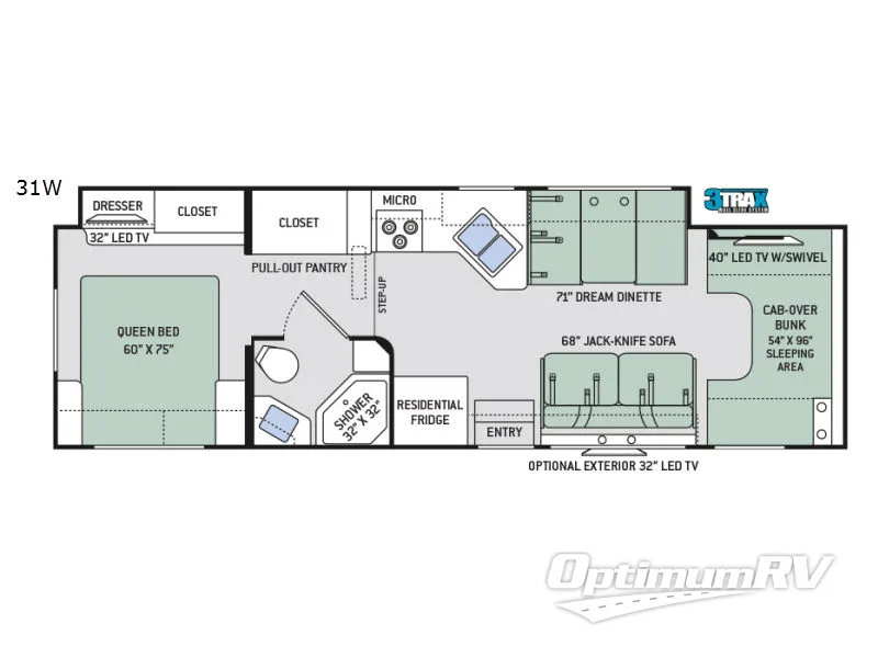 2017 Thor Chateau 31W RV Floorplan Photo