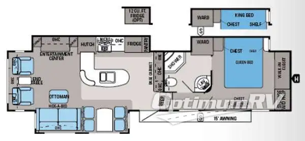 2014 Jayco Eagle Premier 351MKTS RV Floorplan Photo