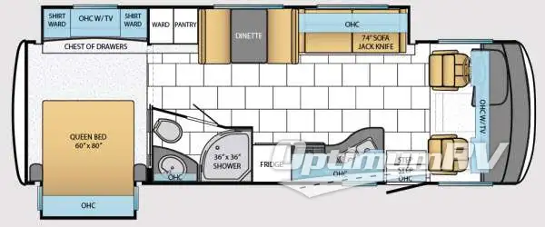 2015 Newmar Bay Star 2903 RV Floorplan Photo