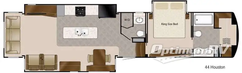 2016 DRV Luxury Suites Mobile Suites 44 HOUSTON RV Floorplan Photo