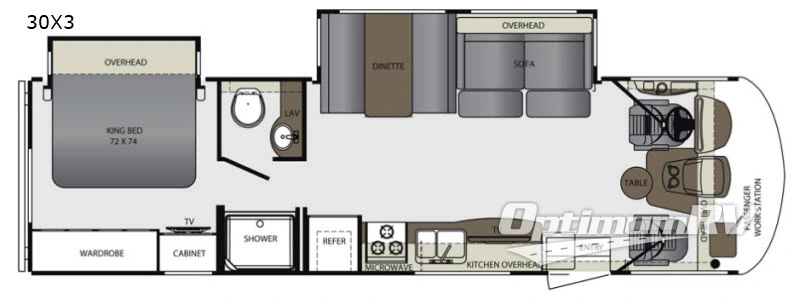 2018 Forest River Georgetown 3 Series 30X3 RV Floorplan Photo