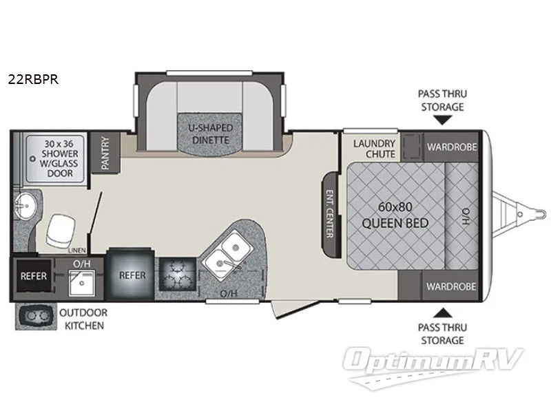 2017 Keystone Premier Ultra Lite 22RBPR RV Floorplan Photo