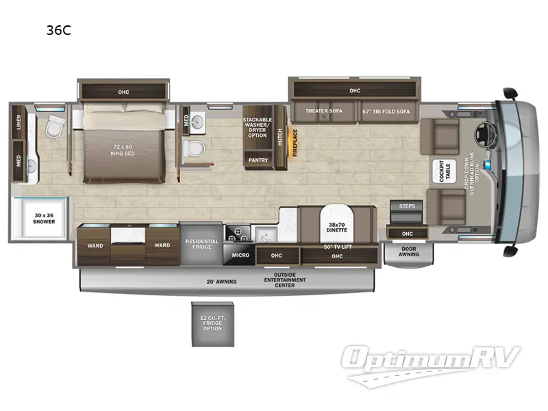 2023 Entegra Vision XL 36C RV Floorplan Photo