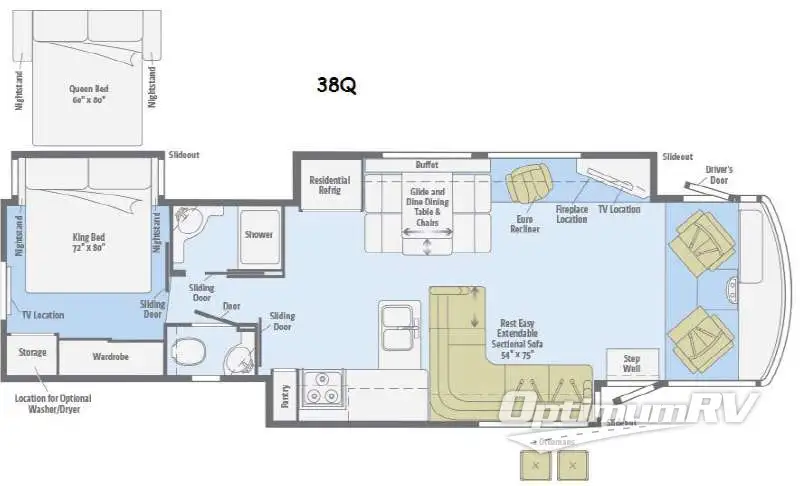 2015 Itasca Suncruiser 38Q RV Floorplan Photo