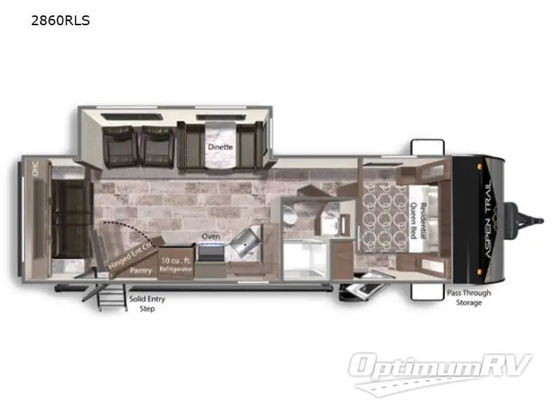 2021 Dutchmen Aspen Trail 2860RLS RV Floorplan Photo