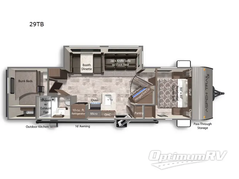 2025 Dutchmen Aspen Trail LE 29TB RV Floorplan Photo