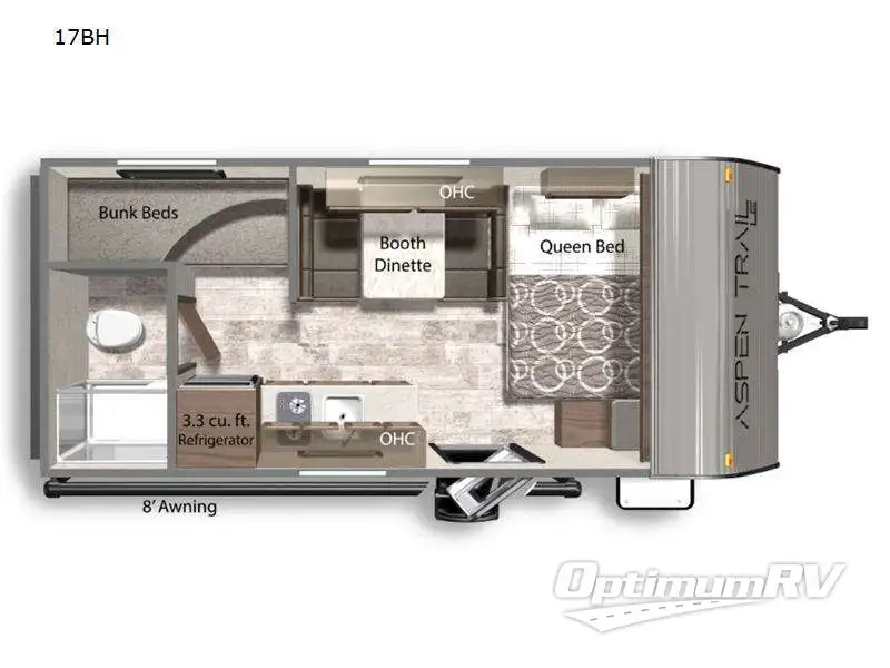 2025 Dutchmen Aspen Trail Mini 17BH RV Floorplan Photo