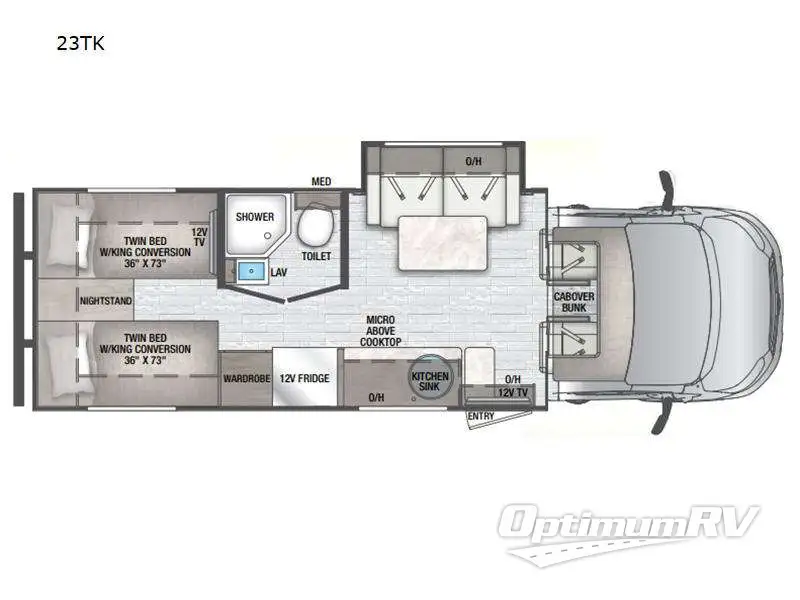 2023 East To West Alita 23TK RV Floorplan Photo