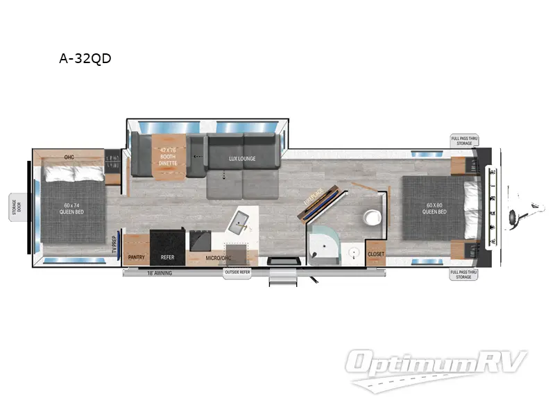 2025 Cruiser Avenir A-32QD RV Floorplan Photo