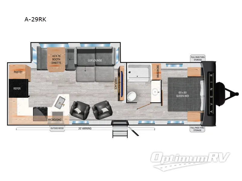 2025 Cruiser Avenir A-29RK RV Floorplan Photo