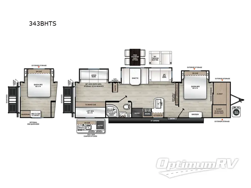 2024 Coachmen Catalina Legacy Edition 343BHTS RV Floorplan Photo