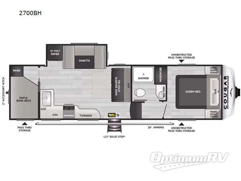 2025 Keystone Cougar Sport 2700BH RV Floorplan Photo