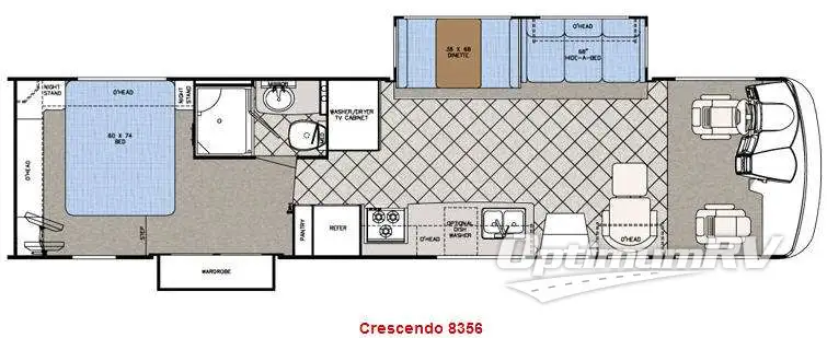 2008 Gulf Stream Crescendo 8356 RV Floorplan Photo