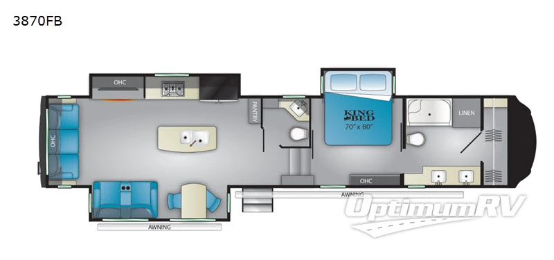 2020 Heartland Bighorn 3870FB RV Floorplan Photo