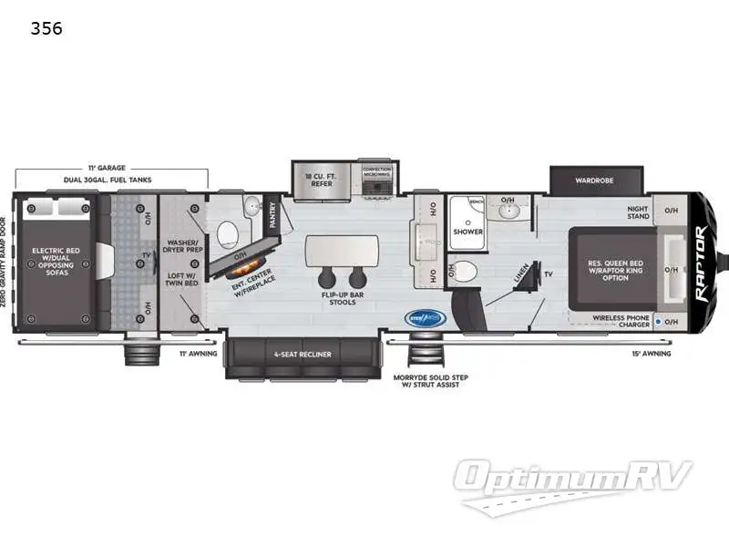 2021 Keystone Raptor 356 RV Floorplan Photo