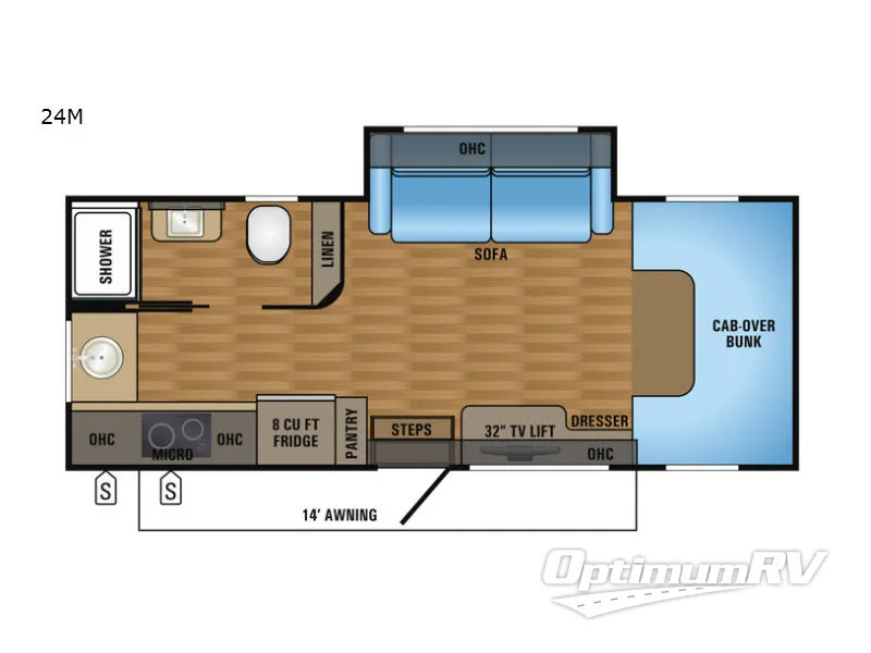 2017 Jayco Melbourne 24M RV Floorplan Photo