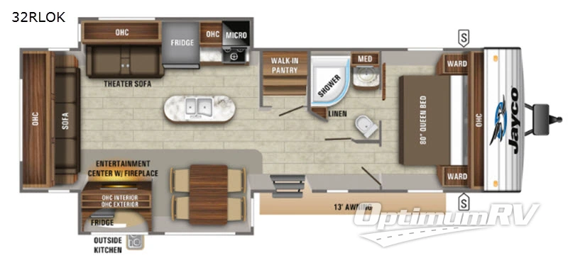 2019 Jayco Jay Flight 32RLOK RV Floorplan Photo