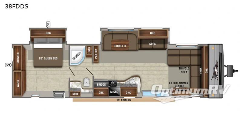 2020 Jayco Jay Flight 38FDDS RV Floorplan Photo