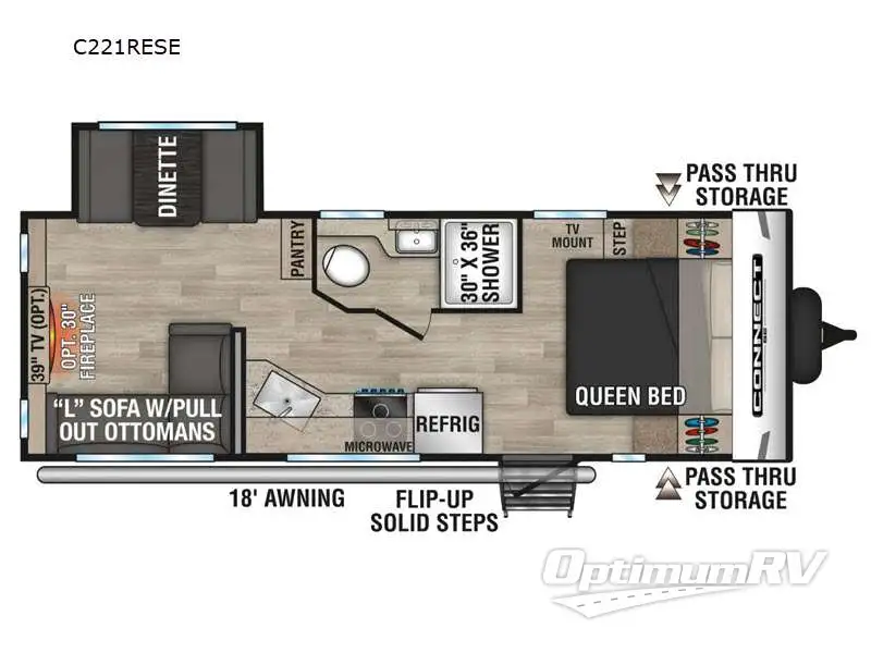 2023 KZ Connect SE C221RESE Floorplan Photo