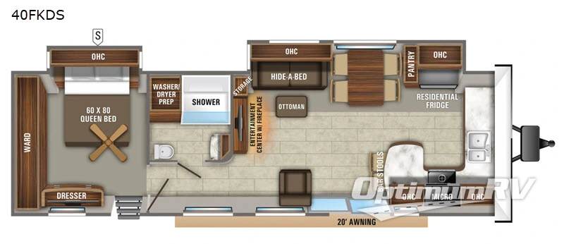 2020 Jayco Jay Flight Bungalow 40FKDS RV Floorplan Photo