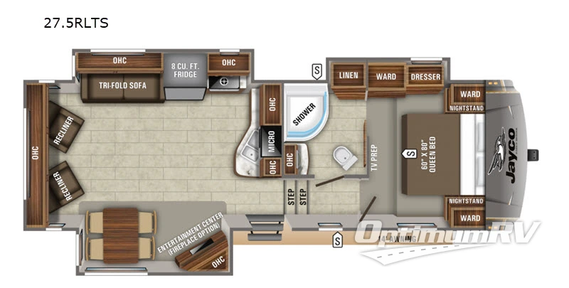 2019 Jayco Eagle HT 27.5RLTS RV Floorplan Photo