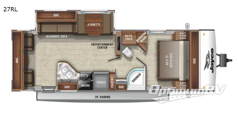 2021 Jayco Jay Feather 27RL RV Floorplan Photo