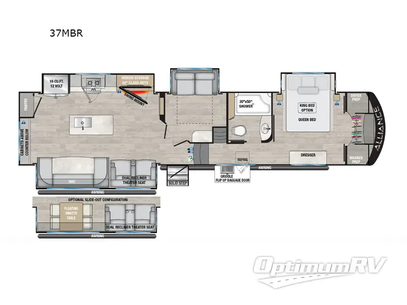 2023 Alliance Avenue 37MBR RV Floorplan Photo