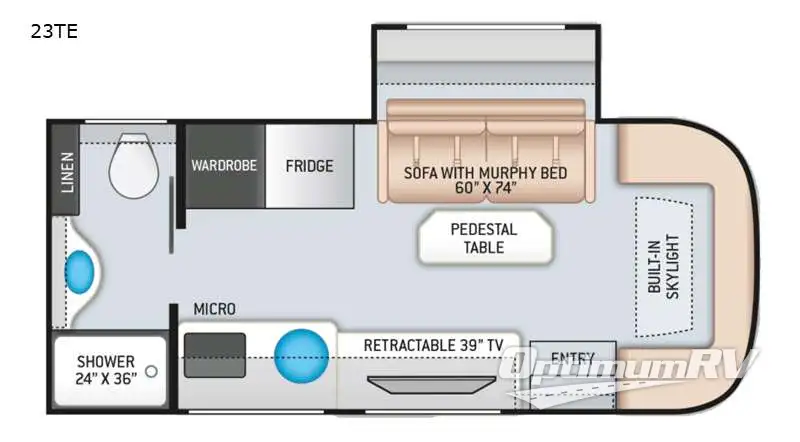 2021 Thor Compass 23TE RV Floorplan Photo