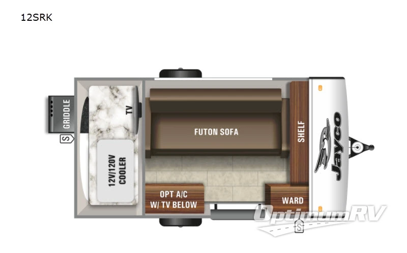 2021 Jayco Jay Feather Micro 12SRK RV Floorplan Photo