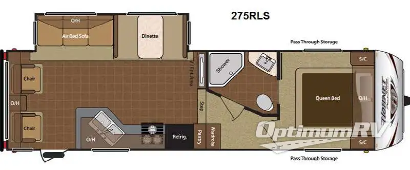 2014 Keystone Hornet 275RLS RV Floorplan Photo