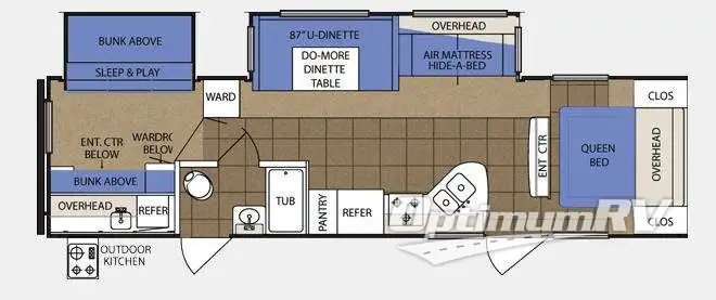 2012 Prime Time LaCrosse 318BHS RV Floorplan Photo