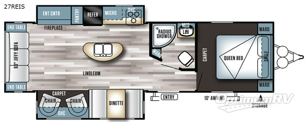 2017 Forest River Salem 27REIS RV Floorplan Photo