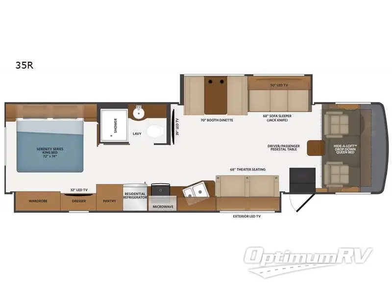 2021 Fleetwood Flair 35R RV Floorplan Photo