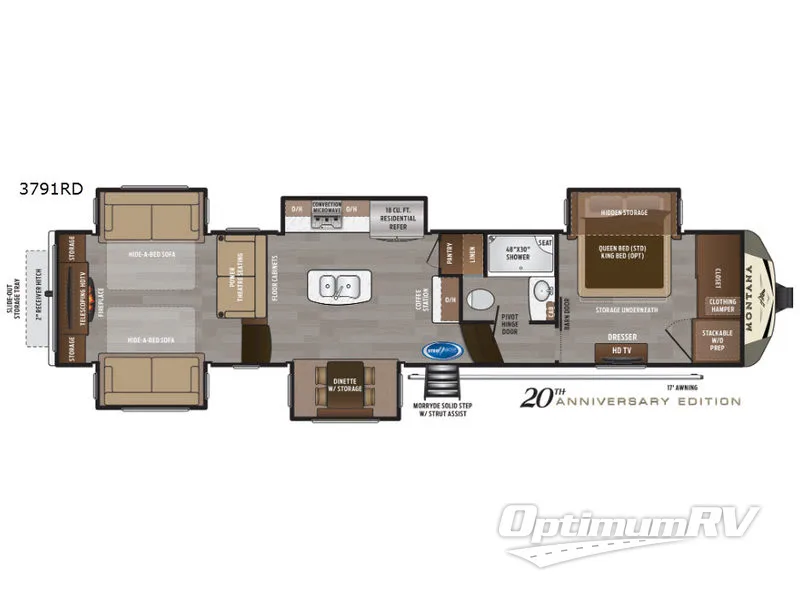 2019 Keystone Montana 3791RD RV Floorplan Photo