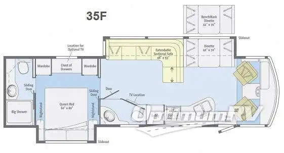 2014 Winnebago Vista 35F RV Floorplan Photo