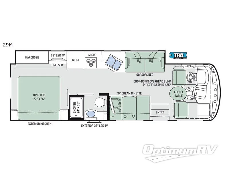 2018 Thor Hurricane 29M RV Floorplan Photo