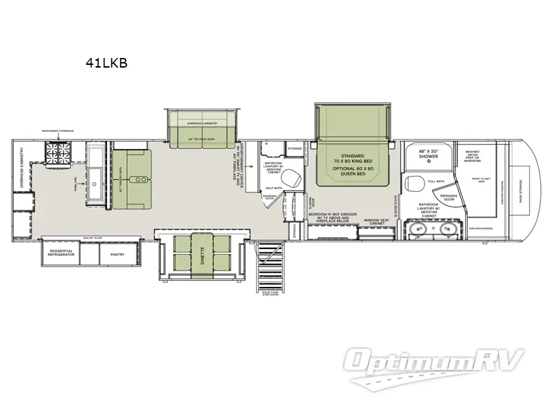 2023 VanLeigh Beacon 41LKB RV Floorplan Photo