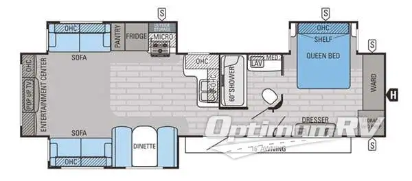 2015 Jayco Eagle 338RETS RV Floorplan Photo