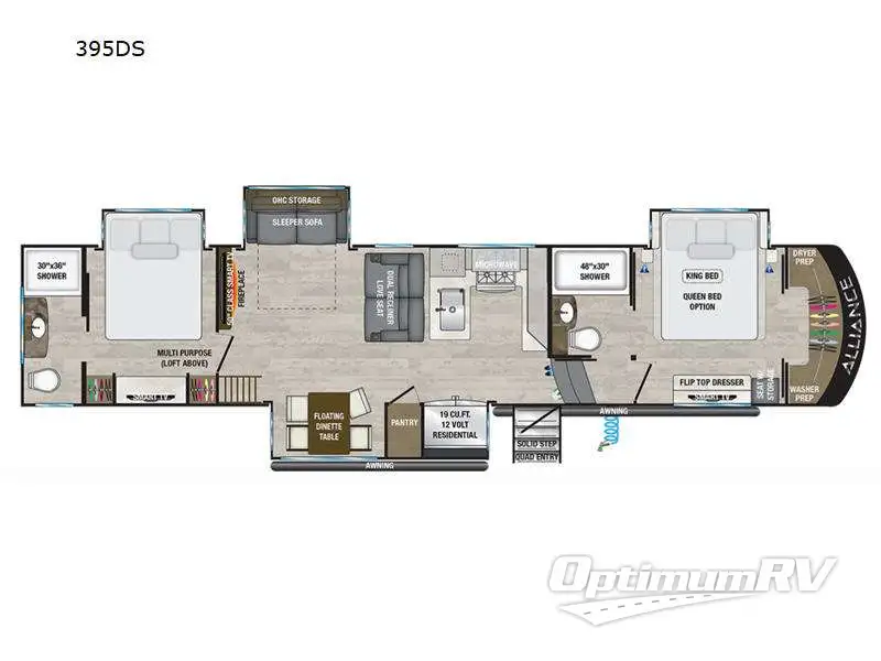 2023 Alliance Paradigm 395DS RV Floorplan Photo