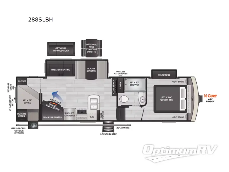 2023 Keystone Arcadia Super Lite 288SLBH RV Floorplan Photo