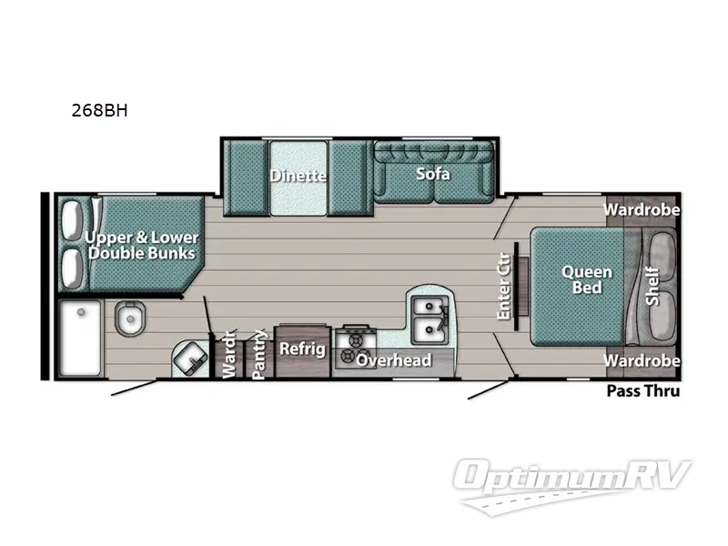 2022 Gulf Stream Kingsport Ultra Lite 268BH RV Floorplan Photo